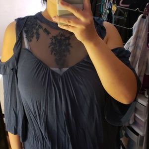 Open shoulder blouse
